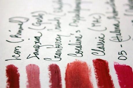 Swatch-o-rama! Todos mis labiales rojos