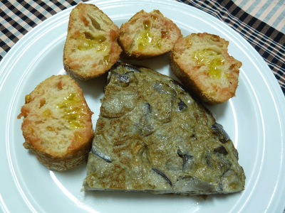 Pincho de tortilla de berenjena