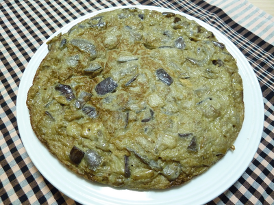 Pincho de tortilla de berenjena