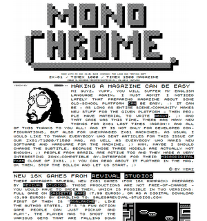 Monochrome, la revista digital más auténtica de ZX81 ya tiene 'en la calle' el número de otoño