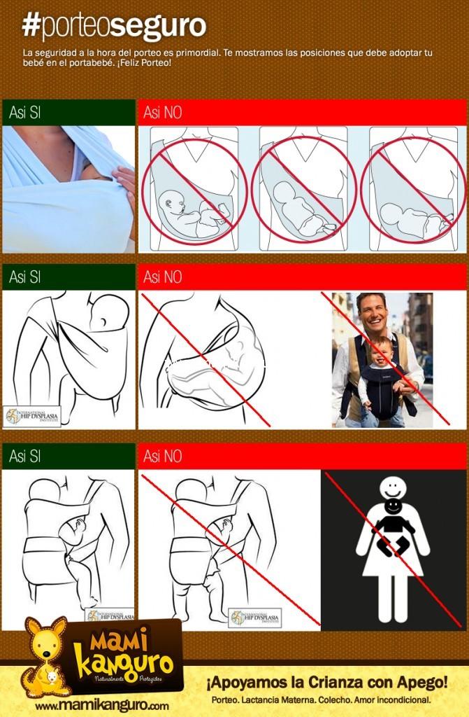 #porteoseguro: posiciones correctas e incorrectas al portear
