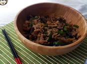 Recetas asiáticas: Tallarines arroz ternera, shiitakes pimientos
