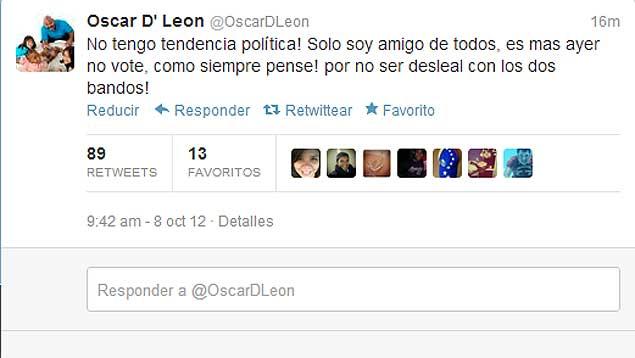 Oscar D' León no votó y prendió la polémica