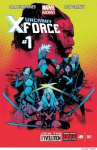 Portada de Uncanny X-Force Nº 1 de Marvel NOW!