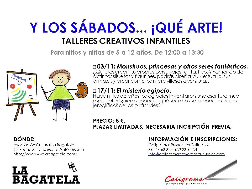 Talleres creativos infantiles en La Bagatela
