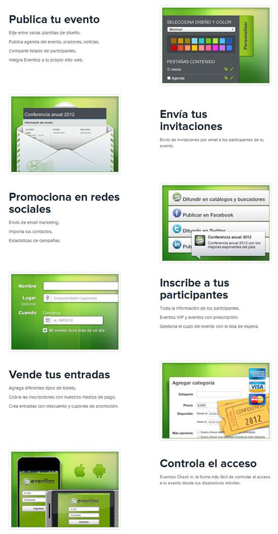 Eventioz: Servicio para organización de eventos, cursos, congresos o jornadas