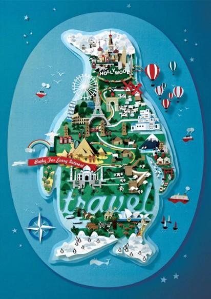 La lectura hecha pingüino