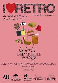 I LOVE RETRO, la gran feria del mueble vintage, toma Madrid.