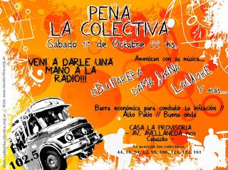 La Colectiva Radio: Peña popular este sábado 13