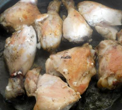 Pollo fácil con portobellos o champiñones