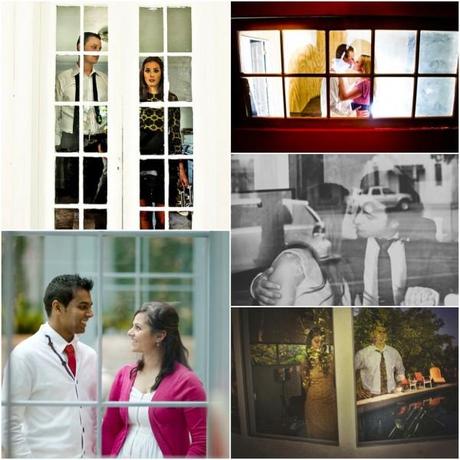 Engagement shoot-At the window