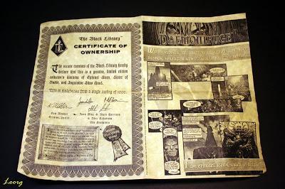 El certificado numerado del diorama de edición limitada de Ephrael Stern & Silas Hand 