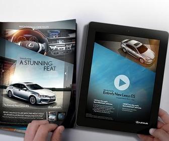 Innovación en anuncio de revista para Lexus