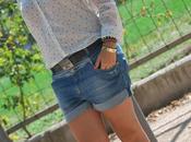 Cross printed shirt+boyfriend shorts.-