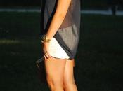 Dark blue shorts.-
