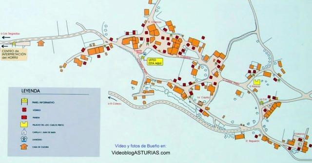 Mapa, vídeo y fotos de Bueño (Ribera de Arriba) Pueblo ejemplar Asturias 2012