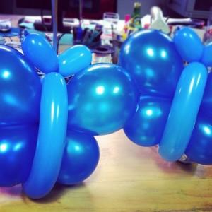 mariposas de globos azules