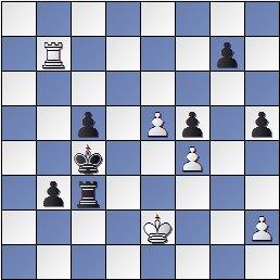 Posición de la partida de ajedrez Benrstein contra Pomar, 1949, 40. Tb7