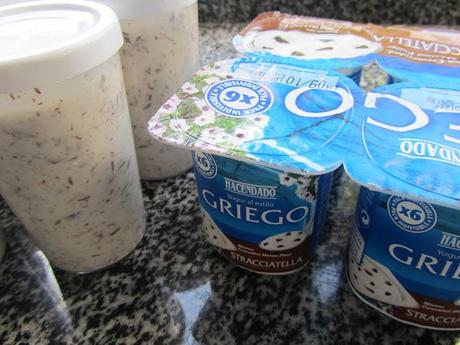 Yogur griego de stracciatella