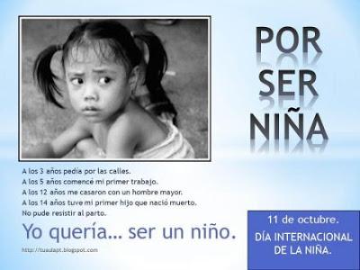 Día de la Niña, lucha contra el matrimonio infantil.