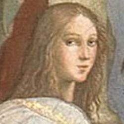 Detalle del retrato de Hypatia de Alejandría