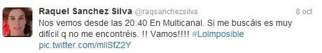 Raquel_Sánchez_Silva_Frikarte “#Lo Imposible” también arrasa en Twitter