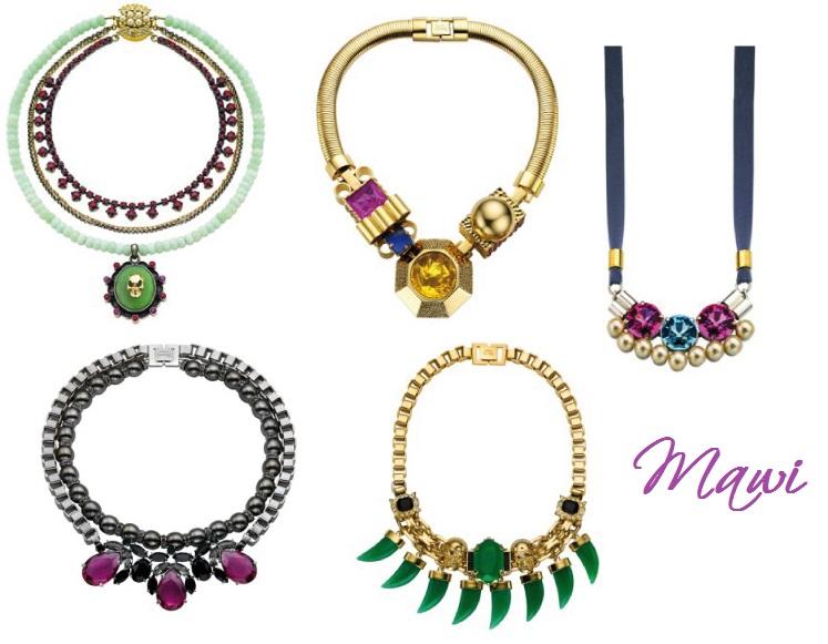 Brillo y Fluor tendencias de moda en collares