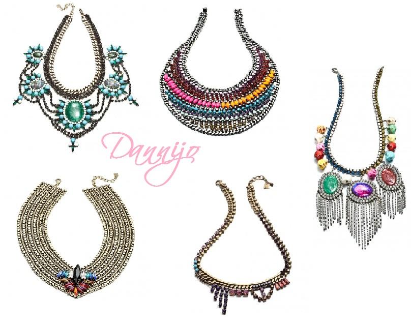 Brillo y Fluor tendencias de moda en collares