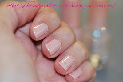 Nude and Sparkling Nails