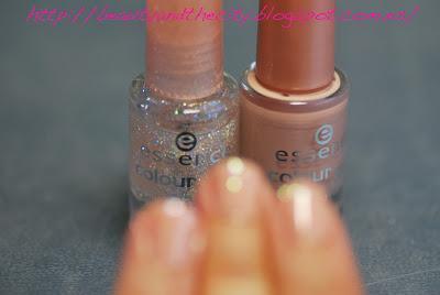 Nude and Sparkling Nails