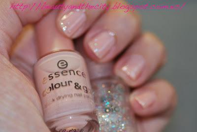 Nude and Sparkling Nails