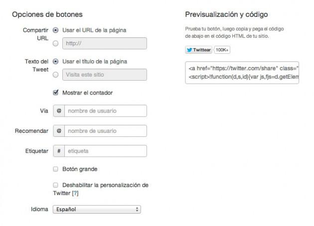 Como añadir el botón de Twitter a tu web o blog