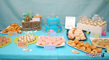 Mesa de dulces “Debajo del mar”