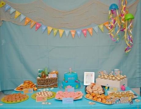 Mesa de dulces “Debajo del mar”