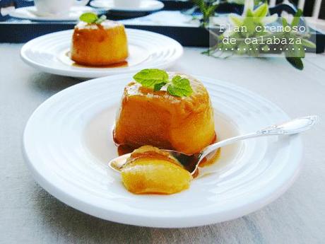 Flan cremoso de calabaza