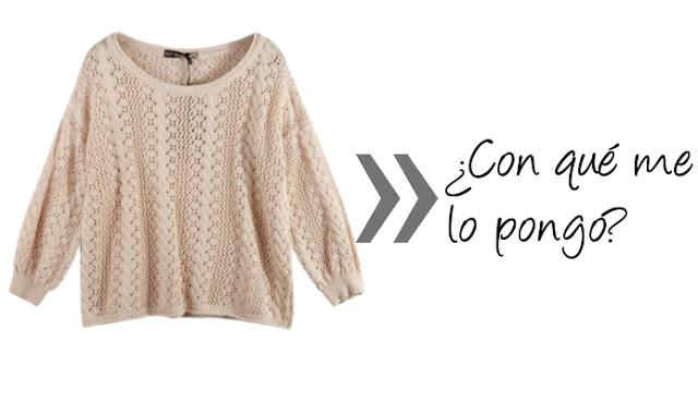 ¿Con qué me lo pongo? Sweater Nude
