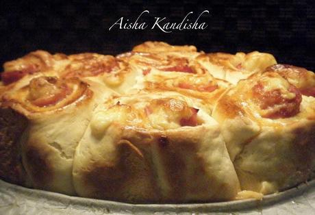 PAN BRIOCHE RELLENO DE BACON, JAMÓN Y QUESO. PAN BRIOCHE RELLENO DE BACON, JAMÓN Y QUESO.