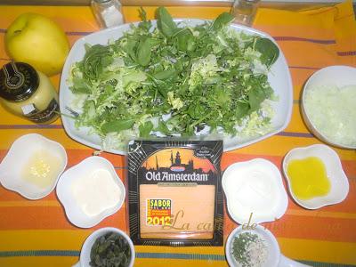 Ensalada verde con aliño suizo