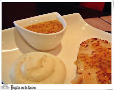 Pollo marinado en agridulce de mostaza