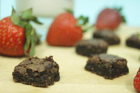 Brownie-strawberry shortcake