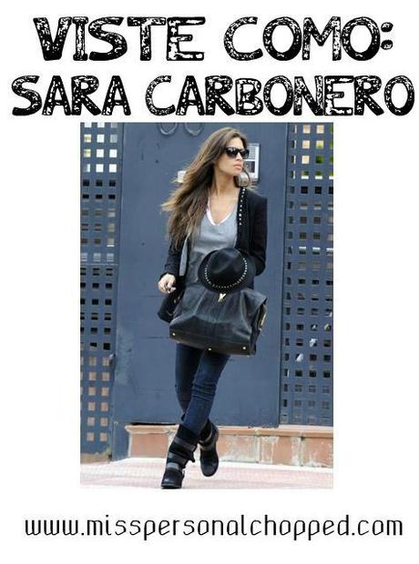 VISTE COMO: SARA CARBONERO de negro con tachuelas!