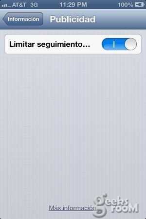 Evita que iOS 6 haga un seguimiento de toda tu actividad para los anunciantes