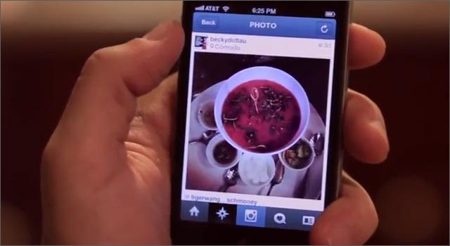 El menú hecho con Instagram