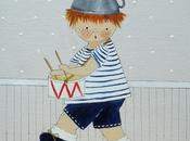 TIENDA KdeKids: Cuadro infantil personalizado Niño Jugando tambor.