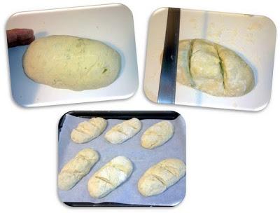 Panecillos de aceituna verde