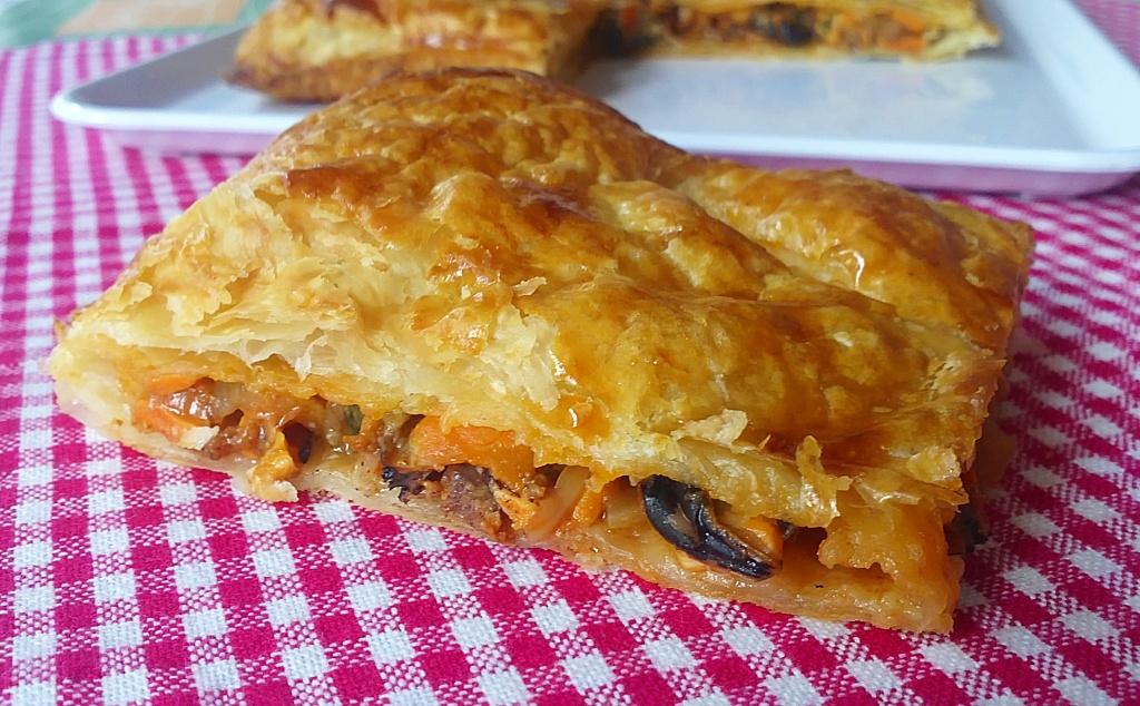 Empanada fácil de mejillones