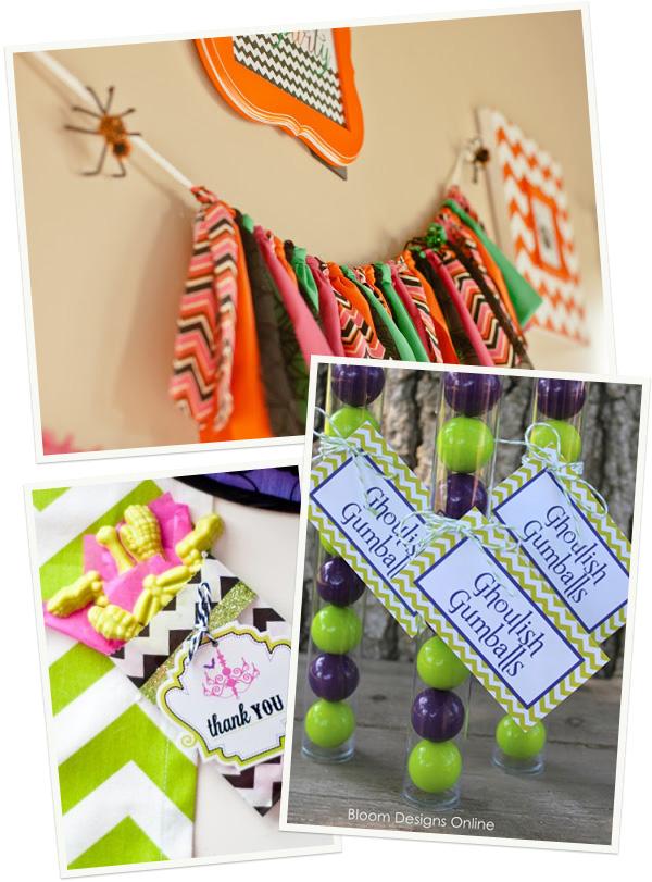 decoración para Halloween chevron