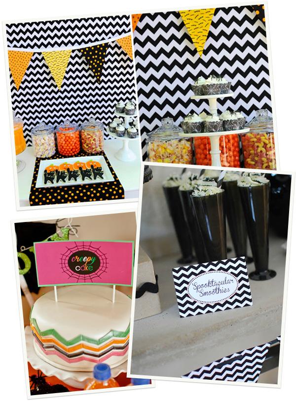 decoración para Halloween chevron