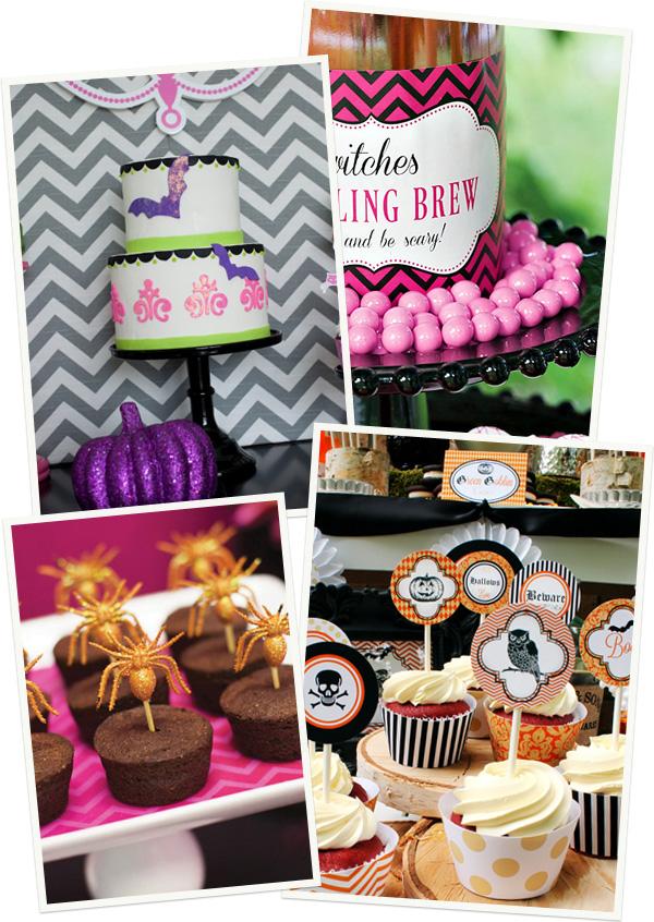 decoración para Halloween chevron