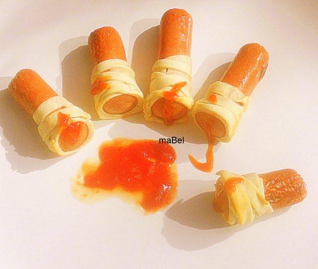 Momia y dedos de momia de Halloween